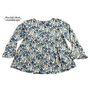 Neck & Neck 2-3Y Blue Floral Print Top